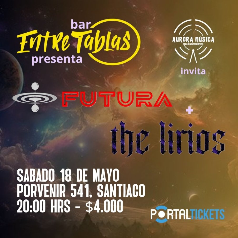 Carátula FUTURA + THE LIRIOS EN ENTRETABLAS